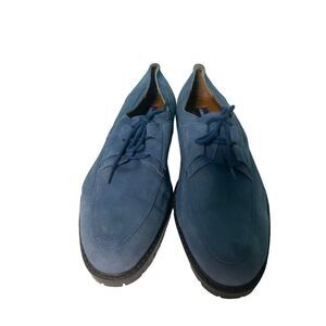 Stylish Blue Suede Oxford Shoes Casual Comfort‎ Lace-up Flats size 13 S-50